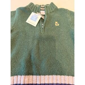 Janie and Jack Baby Boy Green Zip Sweater 12–18 Months NWT